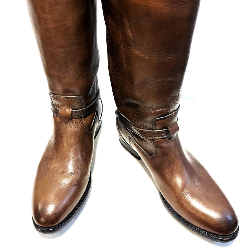 EUC Frye Brown Lindsay Plate Riding Boots (Size 6) - Picture 4 of 13